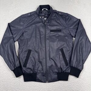 SCHOTT SPORTSWEAR Bomber Jacket Men's Small Black Full Zip Lined